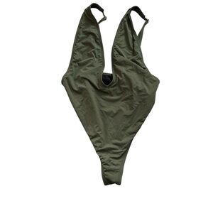 Olive Green One-Piece Swimsuit